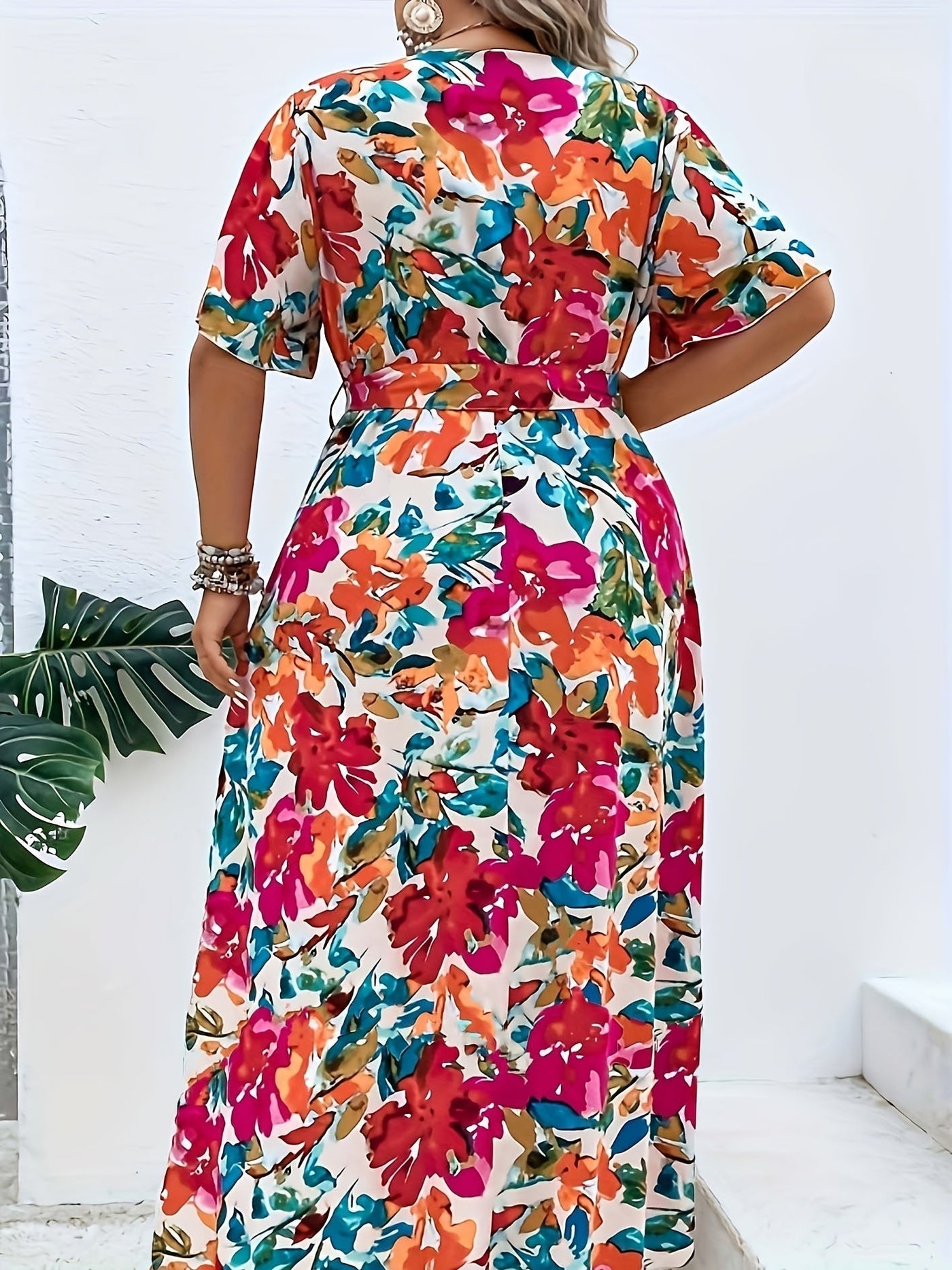 Lindsay™ - Radiant Floral Wrap Dress