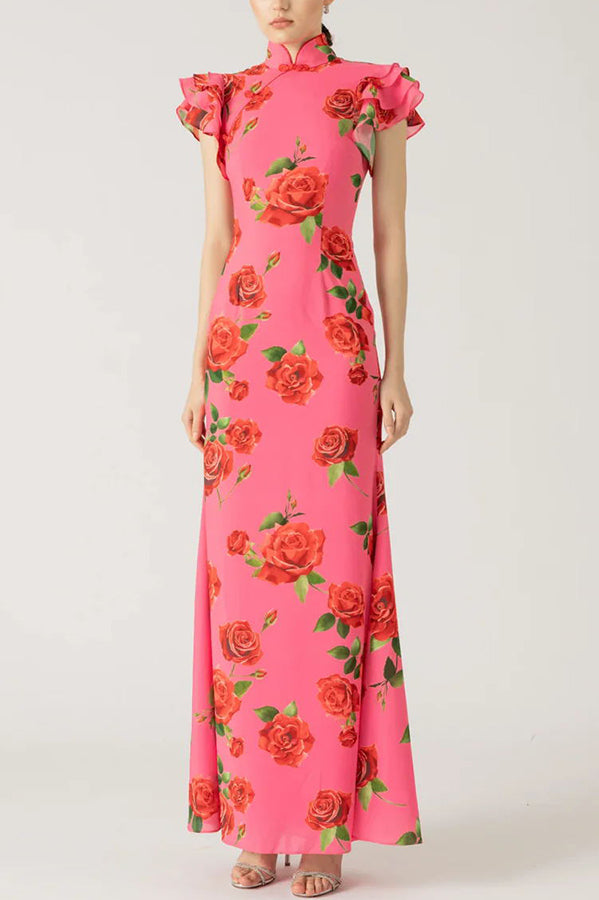 Valery™ - Floral Mandarin Dress