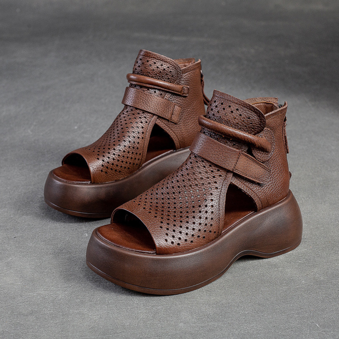 Federica™ - Timeless leather orthopedic sandals