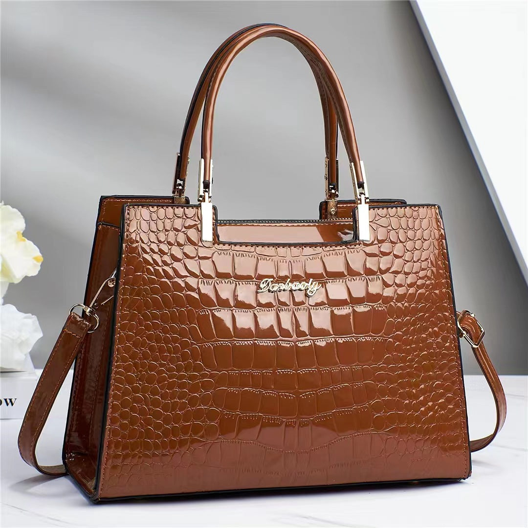 Gabriella® | Shine Luxury Handbag with Crocodile Print