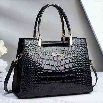 Gabriella® | Shine Luxury Handbag with Crocodile Print