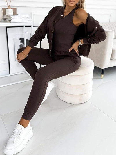 Eunice™ - Casual Button-Up Lounge Set