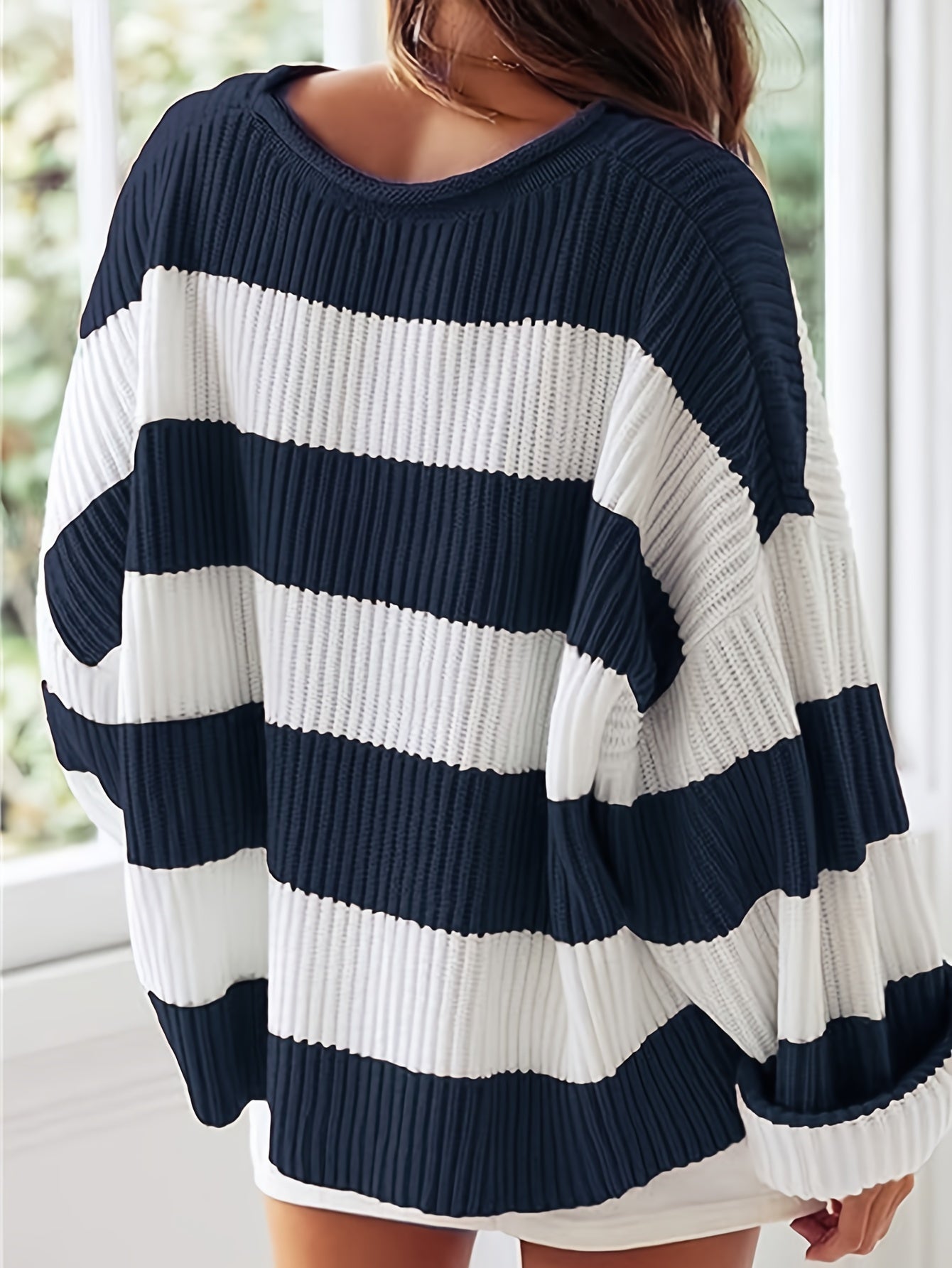 Chloe™ Striped Crew Neck Pullover