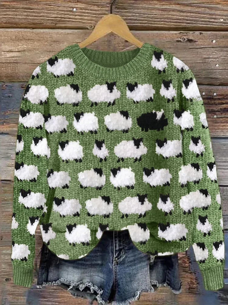 Veronica | Sweater with Christmas Trees