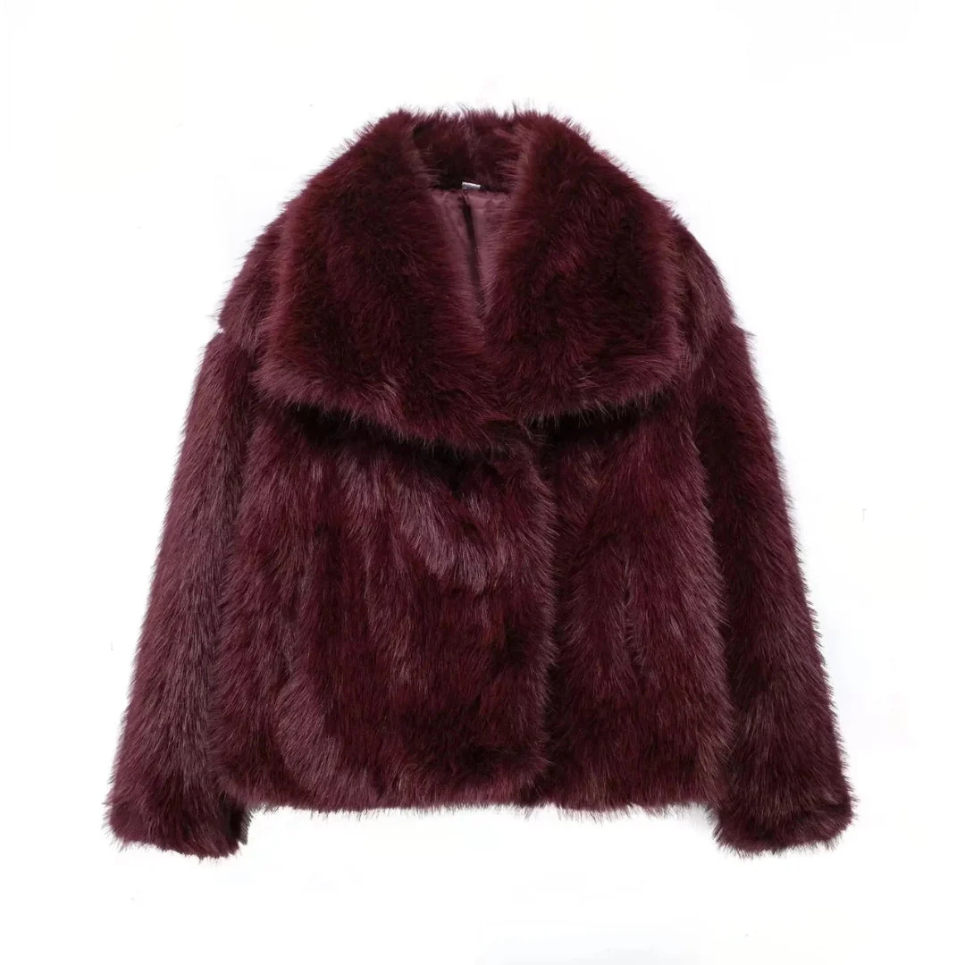 Yasmin - Coat with fur effect