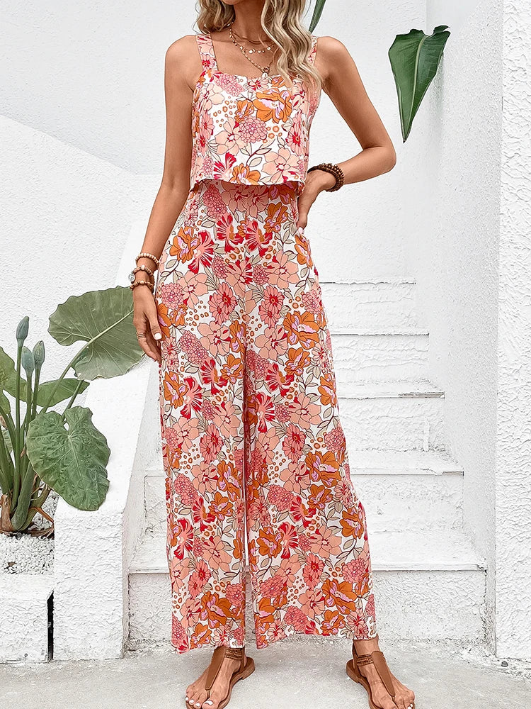 Sandra™ - Floral Wide-Leg Jumpsuit