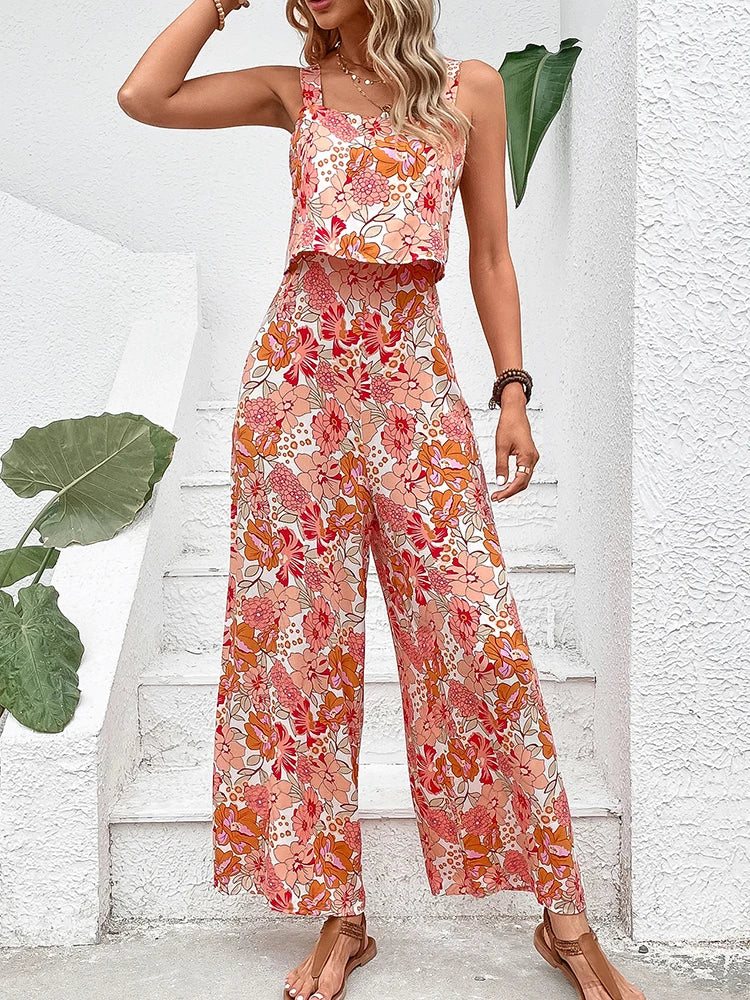 Sandra™ - Floral Wide-Leg Jumpsuit