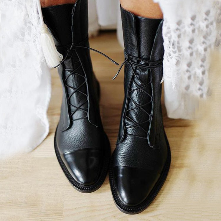 Althea™ - Timeless Lace-Up Ankle Boots