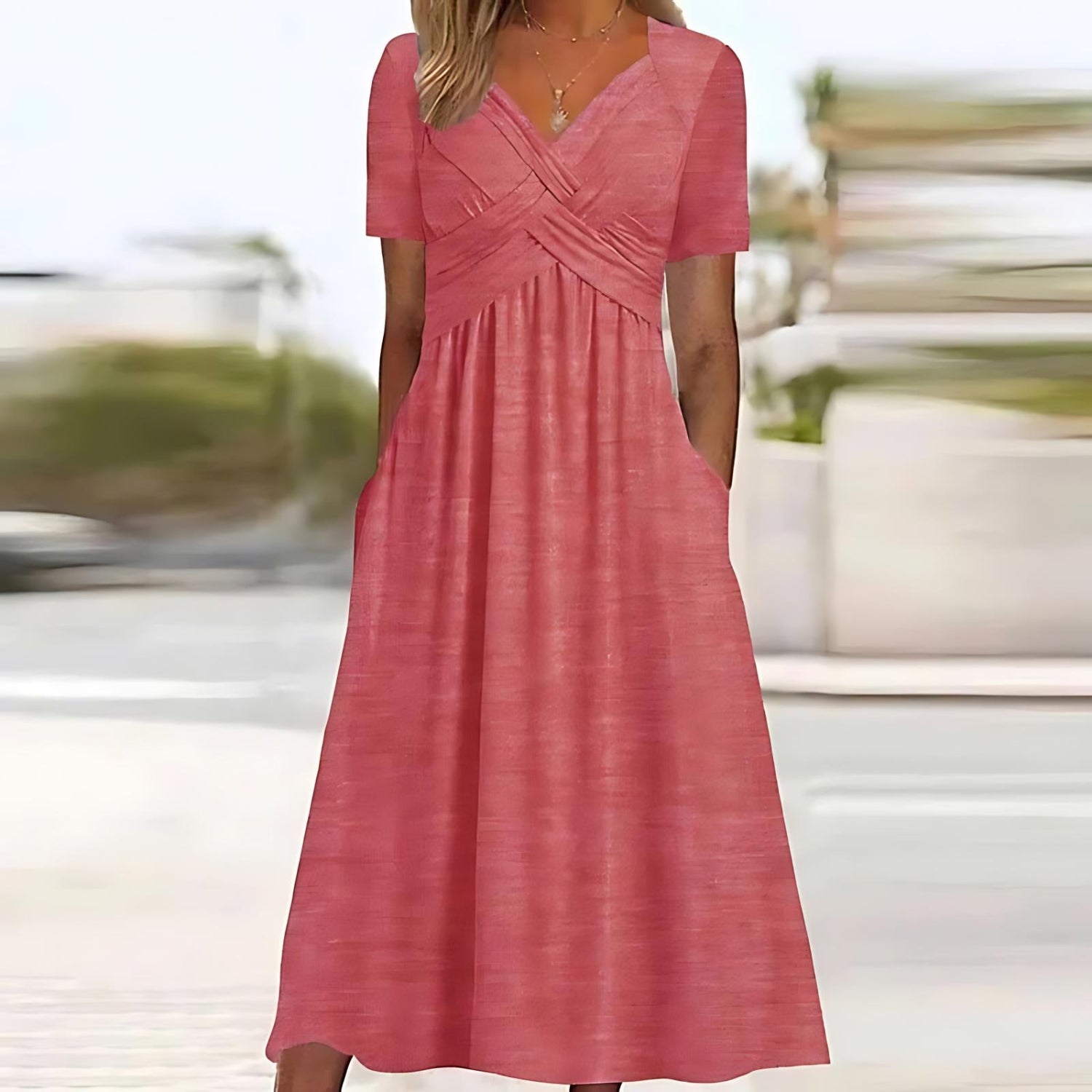 Vicky™ - Casual Elegance Midi Dress