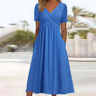 Vicky™ - Casual Elegance Midi Dress