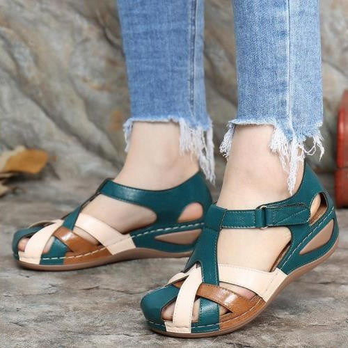 Kiana™ - Chic Multi-Strap Wedge Sandals