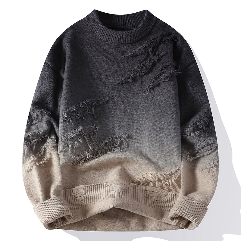 Dominic - Horizon Gradient Distressed Sweater