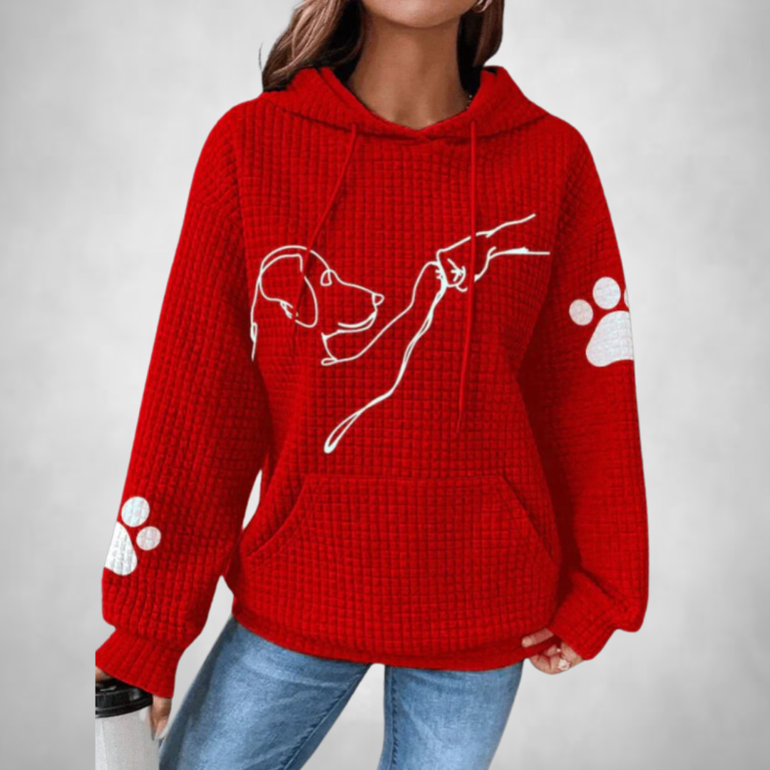 Lina | Comfortable and warm animal sweater with hood for women