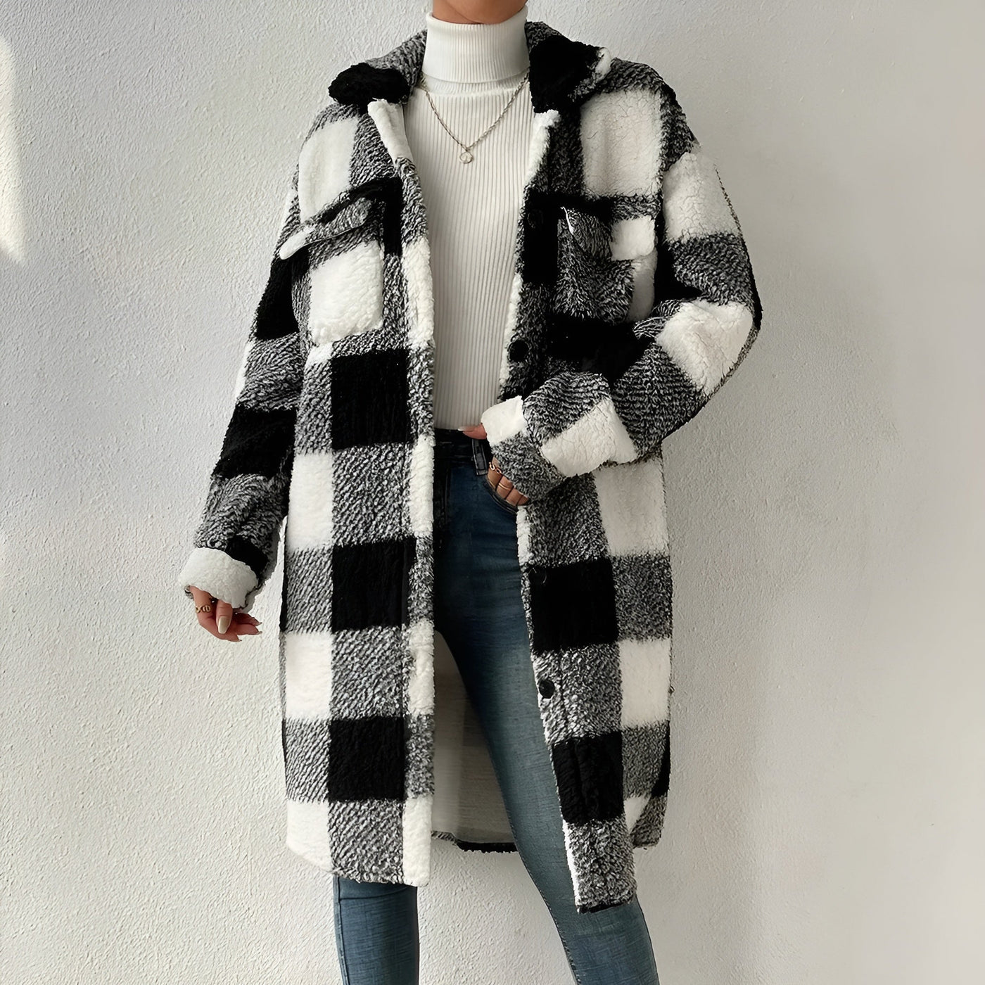 Estella - Plaid Trench Coat