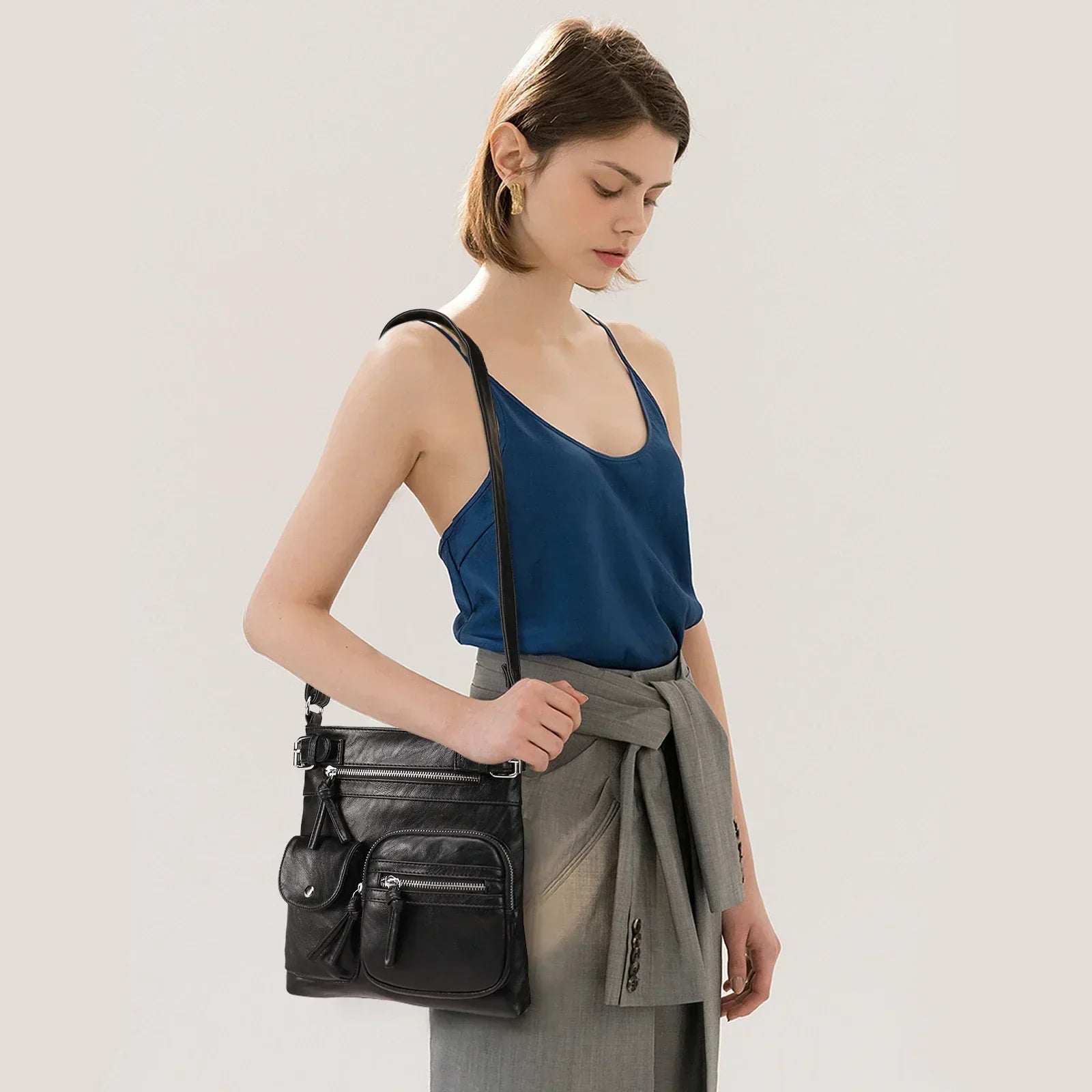 Lux™ Soft Leather Shoulder Bag