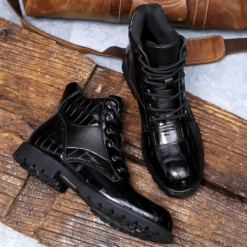 Rendell | Croco Leather Boots