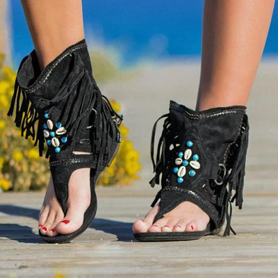 Hera - Fringe Boho Sandals