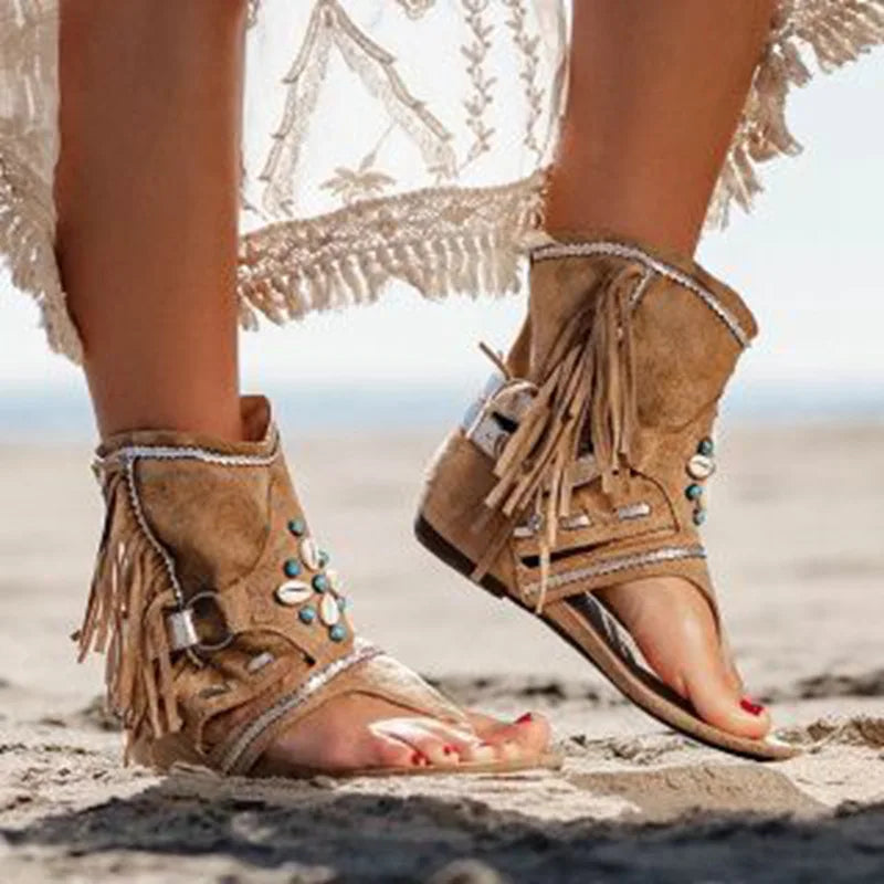 Hera - Fringe Boho Sandals