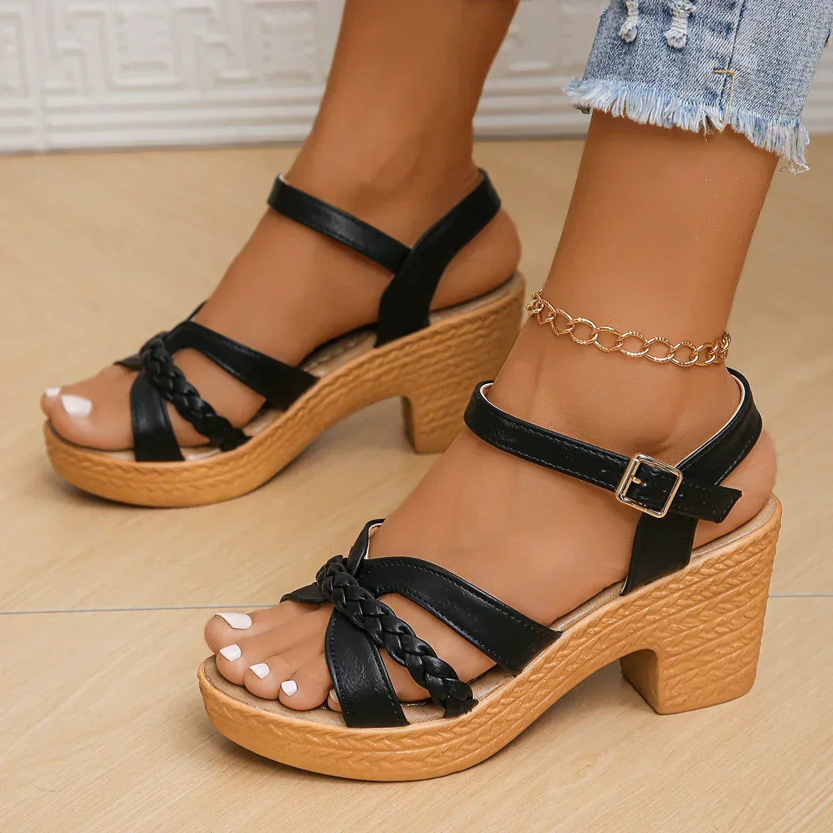 Landon™| Orthopedic Mid Heel Sandals