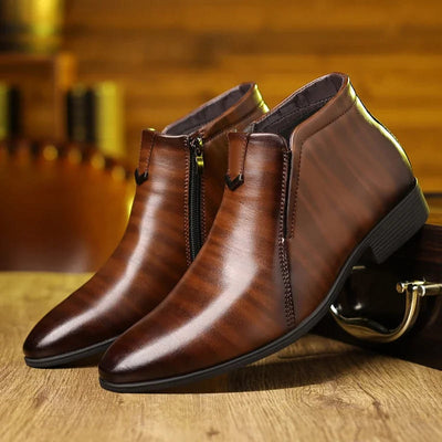 Pierre | Stylish Leather Boots with Zip