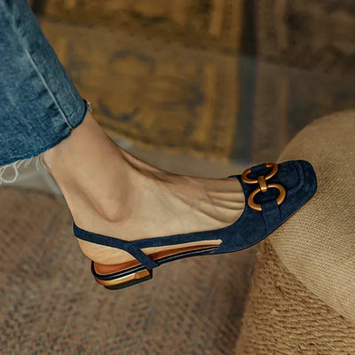 Riley - Elegant Orthopedic  Square Heel Sandals