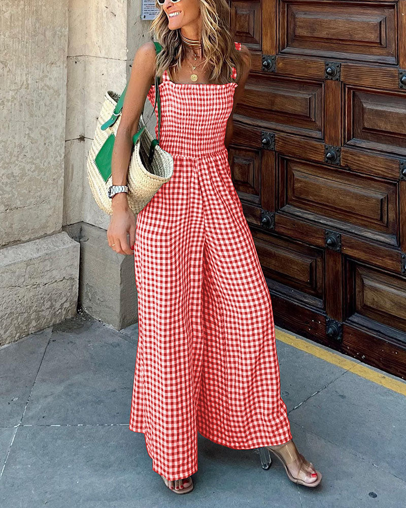 Emery™ - Chic Gingham Jumpsuit