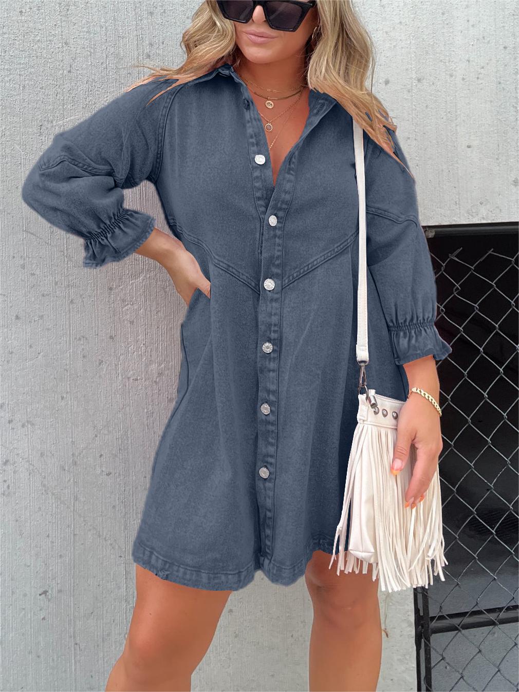 Eliana™ - Casual Denim Dress