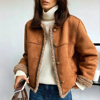 Marianne - Shearling Button Jacket