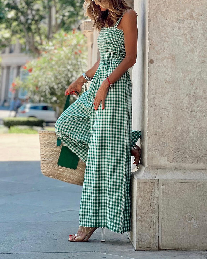 Emery™ - Chic Gingham Jumpsuit