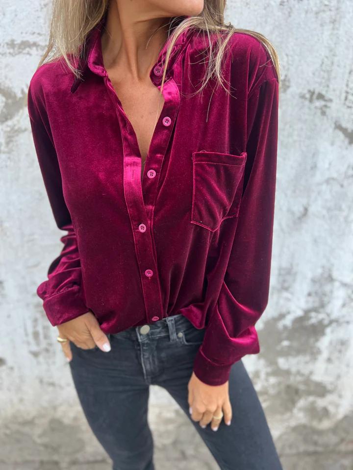 Fleur | Elegant Velvet Shirt