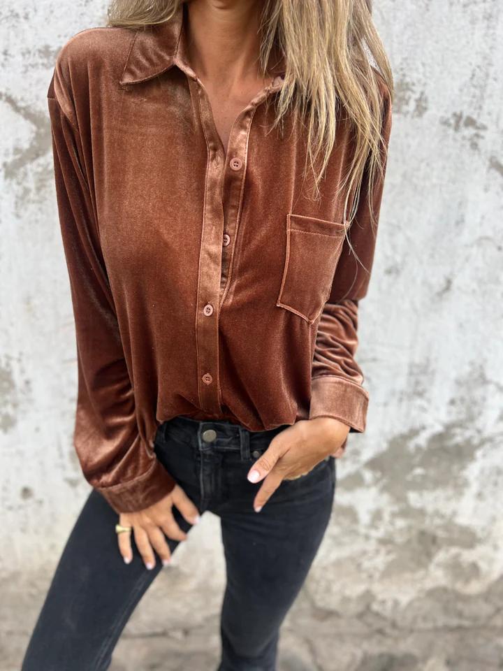 Fleur | Elegant Velvet Shirt