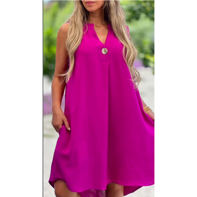 Sheryl - Sleeveless V-neck Dress